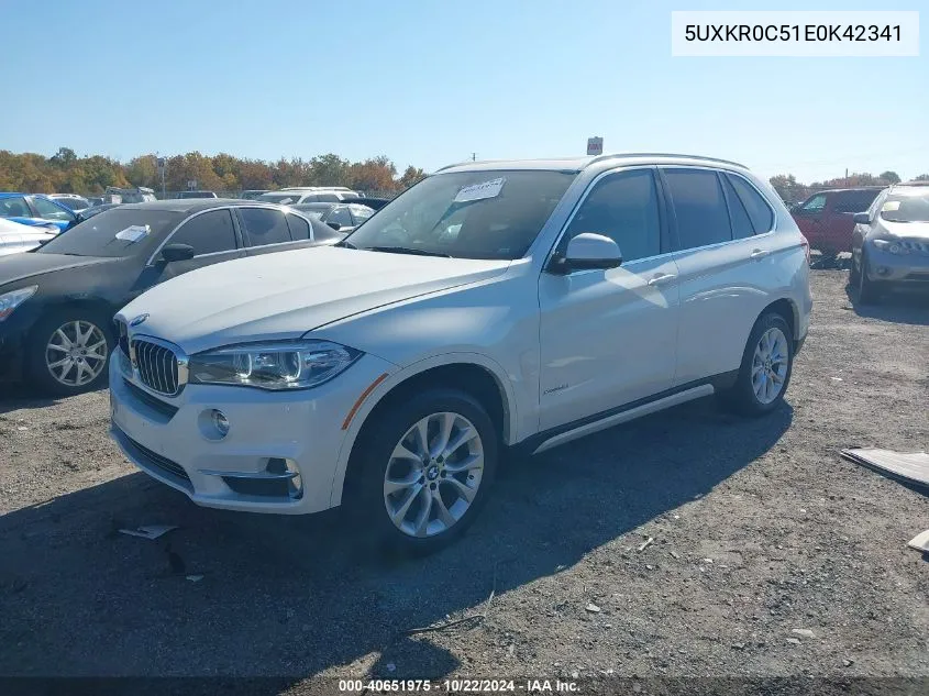 2014 BMW X5 xDrive35I VIN: 5UXKR0C51E0K42341 Lot: 40651975