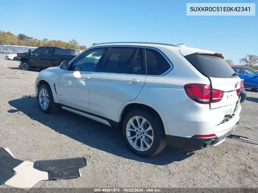 2014 BMW X5 xDrive35I VIN: 5UXKR0C51E0K42341 Lot: 40651975