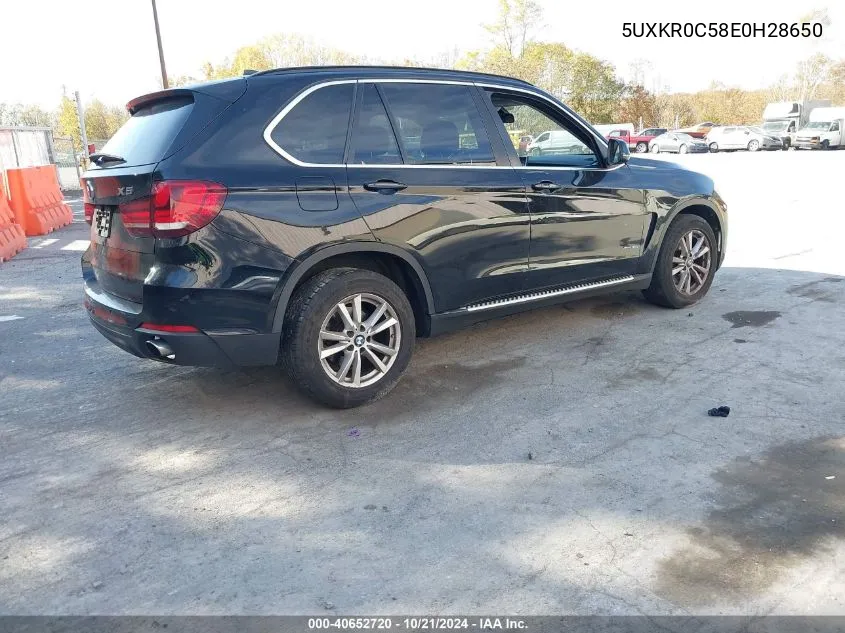 2014 BMW X5 xDrive35I VIN: 5UXKR0C58E0H28650 Lot: 40652720