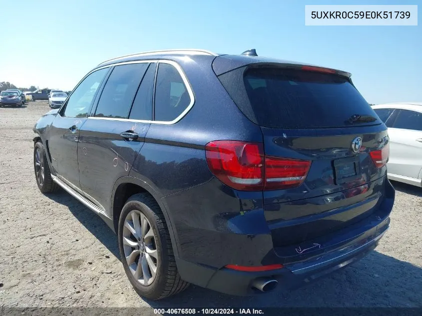 2014 BMW X5 xDrive35I VIN: 5UXKR0C59E0K51739 Lot: 40676508