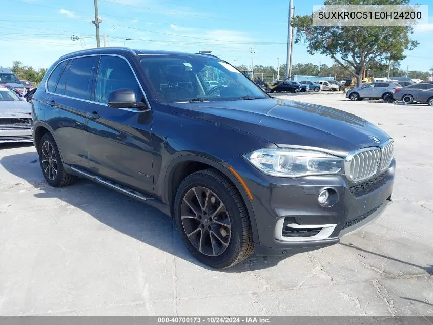 2014 BMW X5 xDrive35I VIN: 5UXKR0C51E0H24200 Lot: 40700173