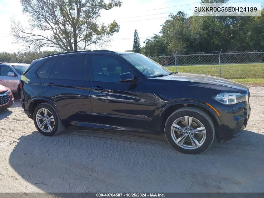 2014 BMW X5 xDrive35I VIN: 5UXKR0C56E0H24189 Lot: 40704587