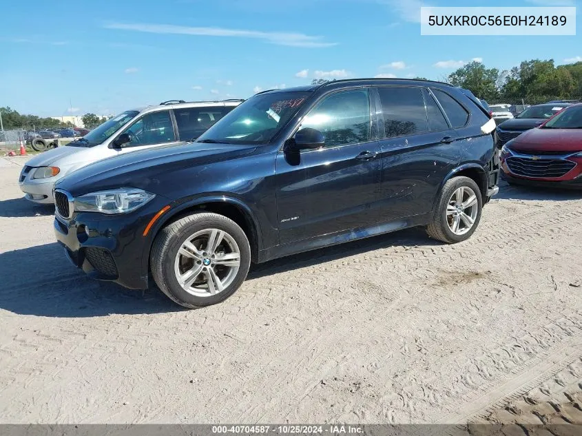 2014 BMW X5 xDrive35I VIN: 5UXKR0C56E0H24189 Lot: 40704587