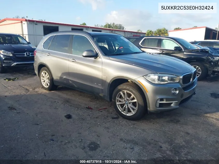 2014 BMW X5 Sdrive35I VIN: 5UXKR2C53E0H32424 Lot: 40737915