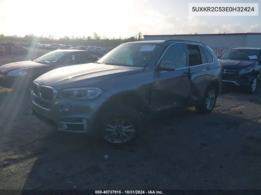 2014 BMW X5 Sdrive35I VIN: 5UXKR2C53E0H32424 Lot: 40737915