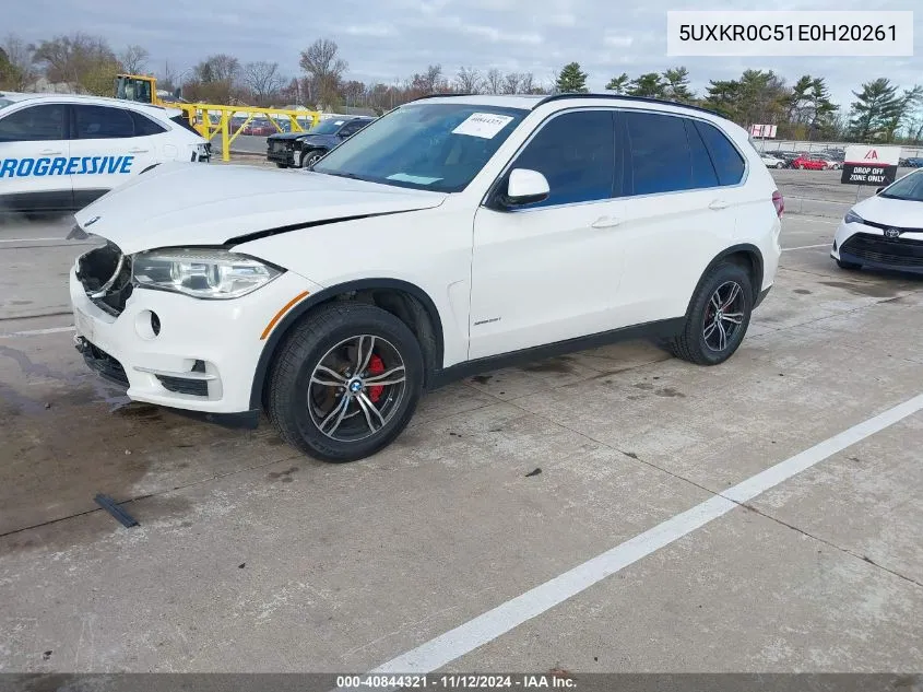 2014 BMW X5 xDrive35I VIN: 5UXKR0C51E0H20261 Lot: 40844321