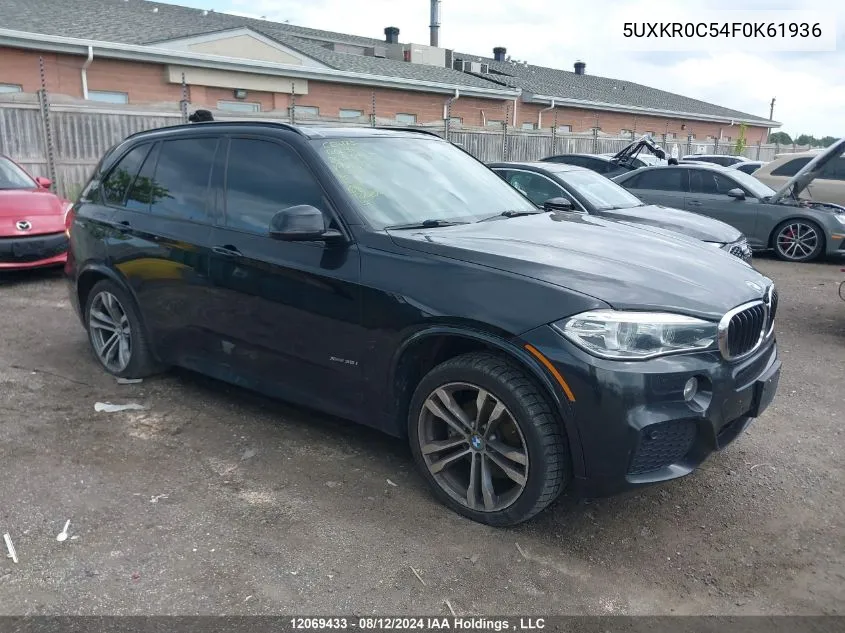 2015 BMW X5 xDrive35I VIN: 5UXKR0C54F0K61936 Lot: 12069433