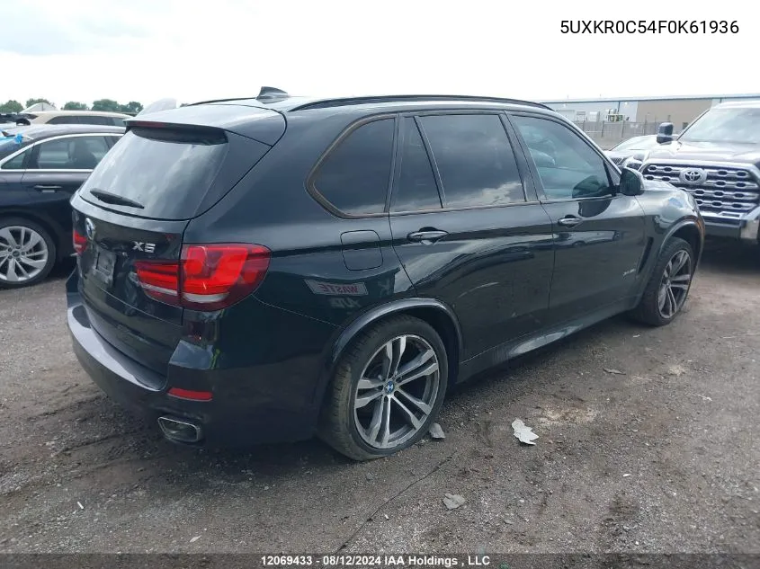 2015 BMW X5 xDrive35I VIN: 5UXKR0C54F0K61936 Lot: 12069433