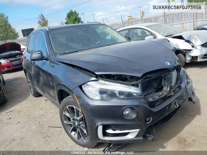 2015 BMW X5 VIN: 5UXKR6C58F0J73958 Lot: 12082312