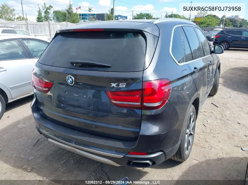 2015 BMW X5 VIN: 5UXKR6C58F0J73958 Lot: 12082312