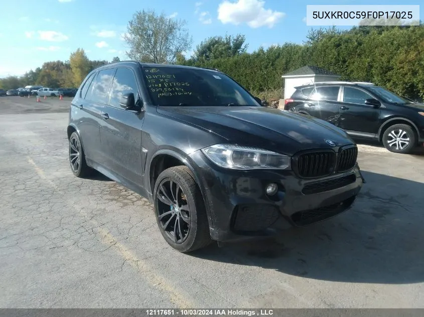 2015 BMW X5 xDrive35I VIN: 5UXKR0C59F0P17025 Lot: 12117651