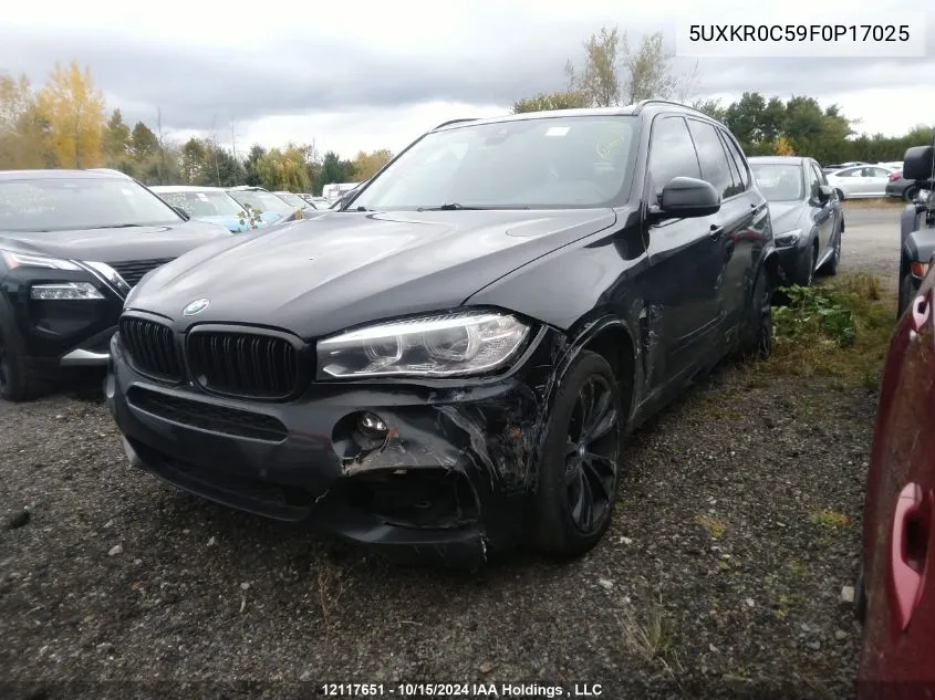 2015 BMW X5 xDrive35I VIN: 5UXKR0C59F0P17025 Lot: 12117651