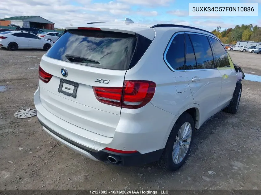 2015 BMW X5 VIN: 5UXKS4C57F0N10886 Lot: 12127882