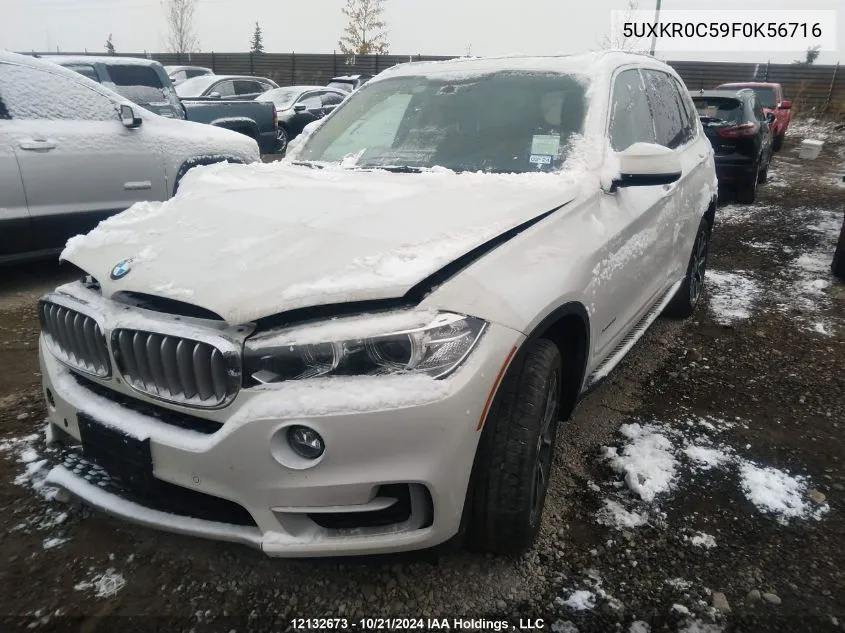 2015 BMW X5 VIN: 5UXKR0C59F0K56716 Lot: 12132673