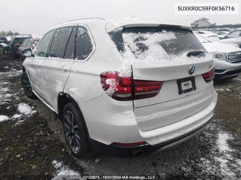 2015 BMW X5 VIN: 5UXKR0C59F0K56716 Lot: 12132673