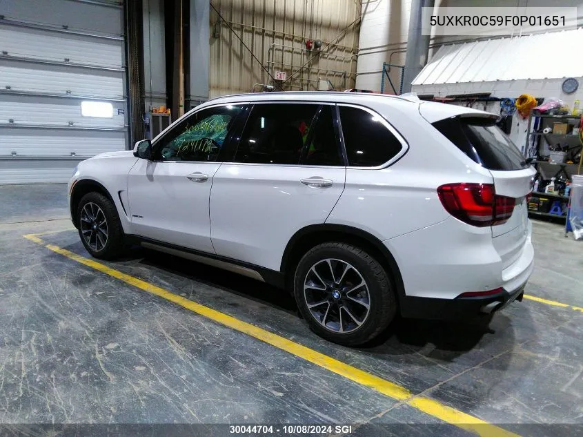 2015 BMW X5 xDrive35I VIN: 5UXKR0C59F0P01651 Lot: 30044704