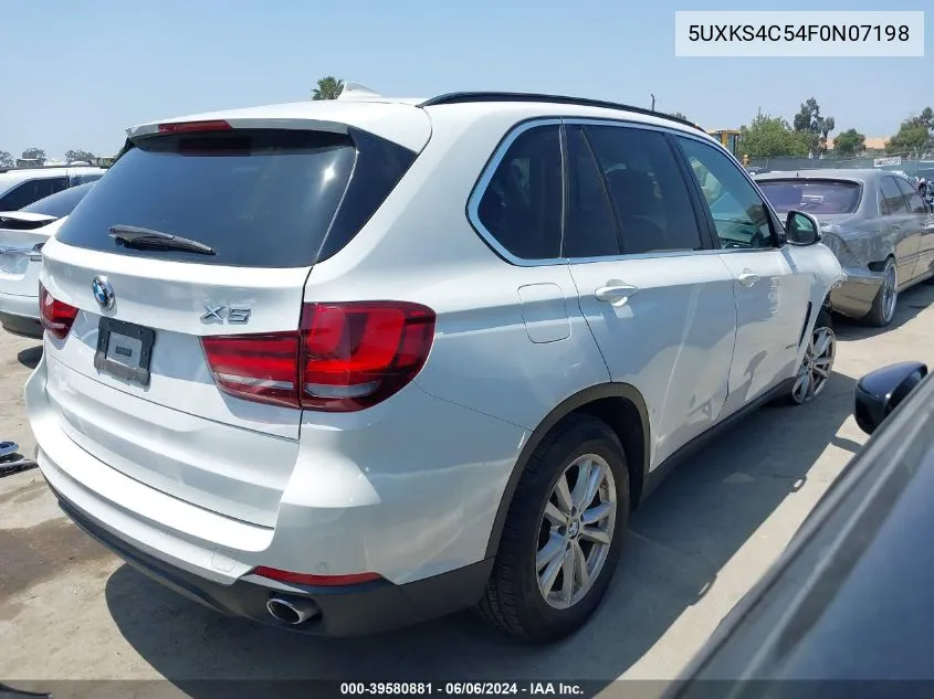 2015 BMW X5 xDrive35D VIN: 5UXKS4C54F0N07198 Lot: 39580881