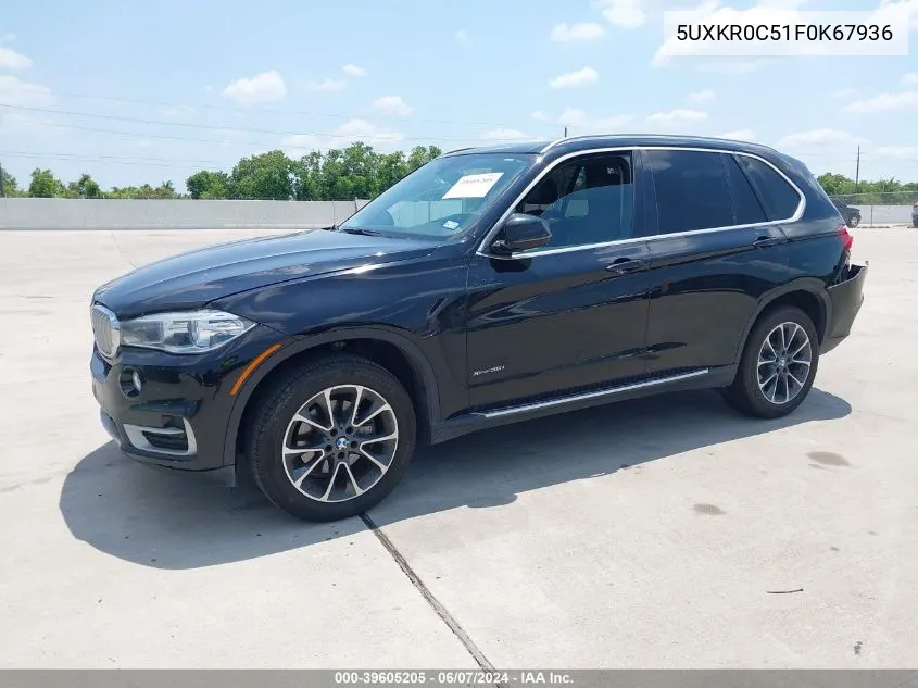 2015 BMW X5 xDrive35I VIN: 5UXKR0C51F0K67936 Lot: 39605205