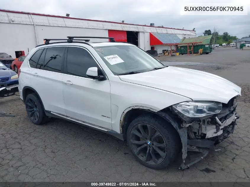 2015 BMW X5 xDrive35I VIN: 5UXKR0C56F0K70945 Lot: 39749822