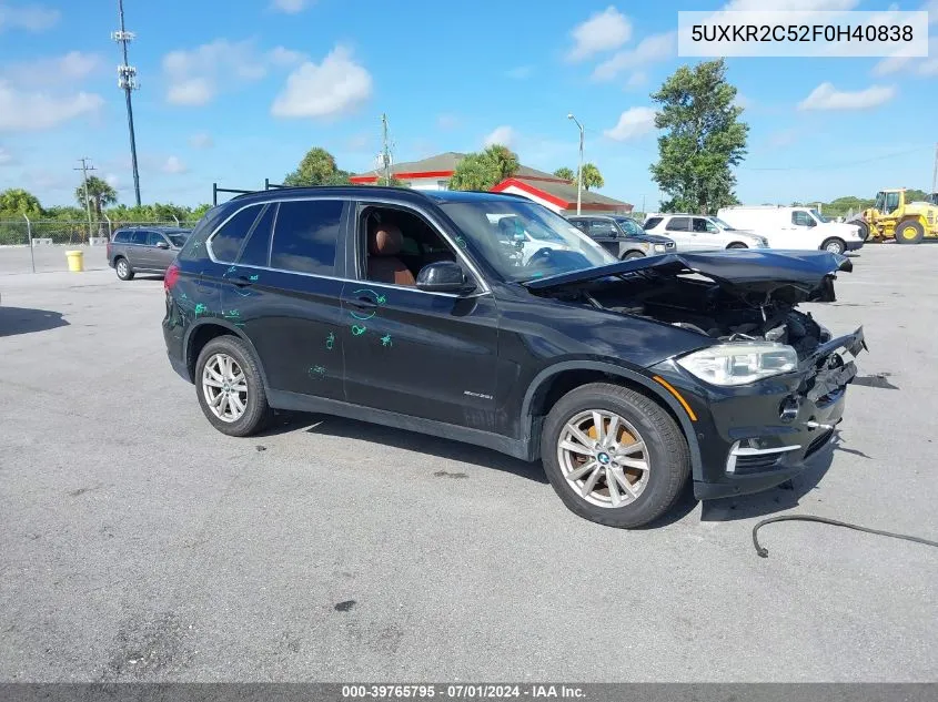 2015 BMW X5 Sdrive35I VIN: 5UXKR2C52F0H40838 Lot: 39765795