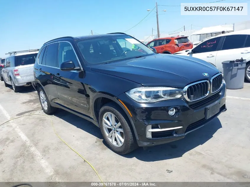 2015 BMW X5 xDrive35I VIN: 5UXKR0C57F0K67147 Lot: 39767578