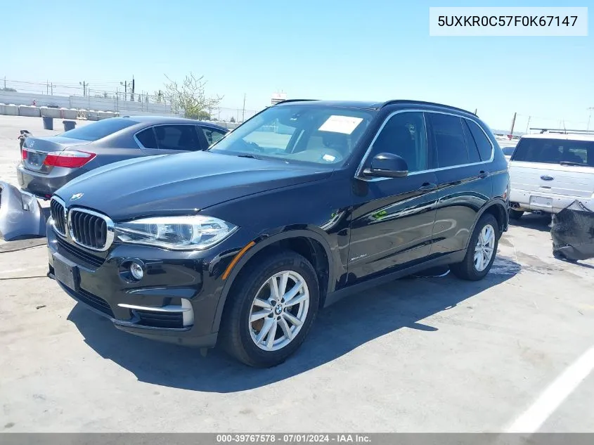 2015 BMW X5 xDrive35I VIN: 5UXKR0C57F0K67147 Lot: 39767578