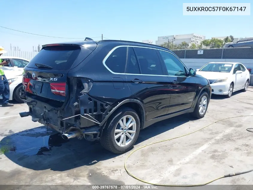 2015 BMW X5 xDrive35I VIN: 5UXKR0C57F0K67147 Lot: 39767578