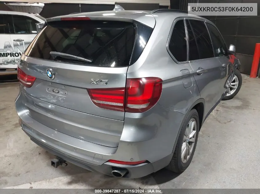 2015 BMW X5 xDrive35I VIN: 5UXKR0C53F0K64200 Lot: 39847287