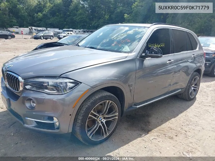 2015 BMW X5 xDrive35I VIN: 5UXKR0C59F0K71779 Lot: 40066024