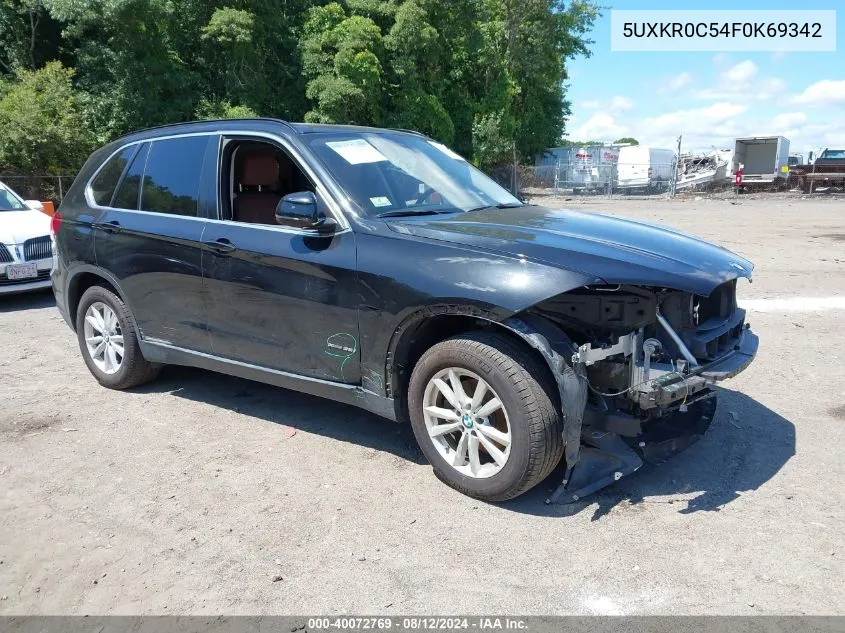 2015 BMW X5 xDrive35I VIN: 5UXKR0C54F0K69342 Lot: 40072769