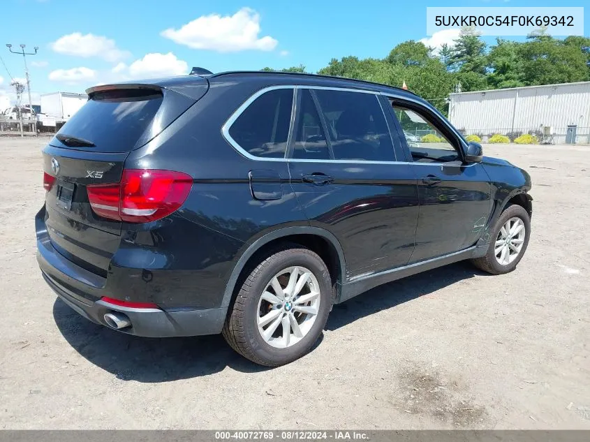 2015 BMW X5 xDrive35I VIN: 5UXKR0C54F0K69342 Lot: 40072769