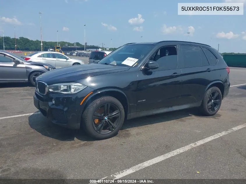 2015 BMW X5 xDrive35I VIN: 5UXKR0C51F0K55673 Lot: 40110724