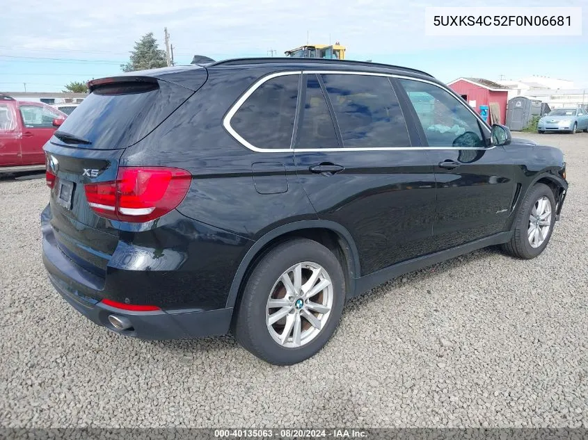 2015 BMW X5 xDrive35D VIN: 5UXKS4C52F0N06681 Lot: 40135063