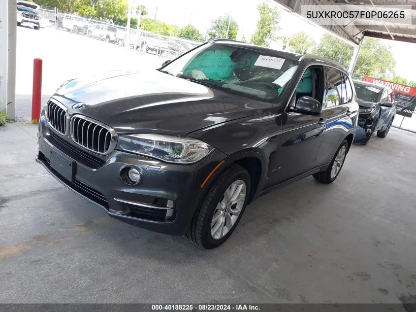 2015 BMW X5 xDrive35I VIN: 5UXKR0C57F0P06265 Lot: 40188225