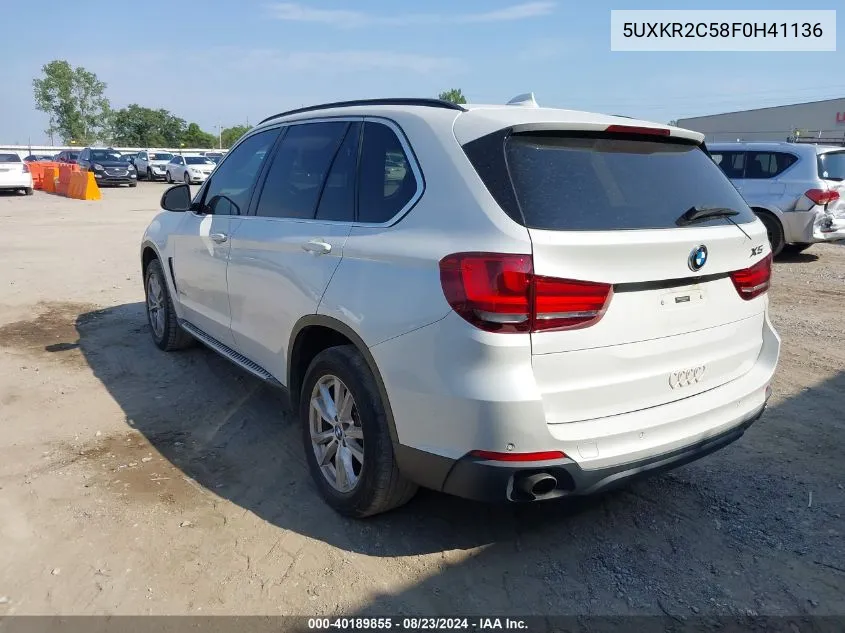 5UXKR2C58F0H41136 2015 BMW X5 Sdrive35I