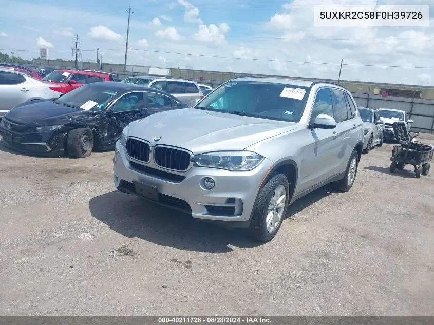 5UXKR2C58F0H39726 2015 BMW X5 Sdrive35I