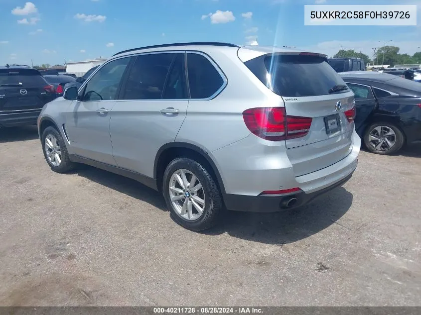 5UXKR2C58F0H39726 2015 BMW X5 Sdrive35I