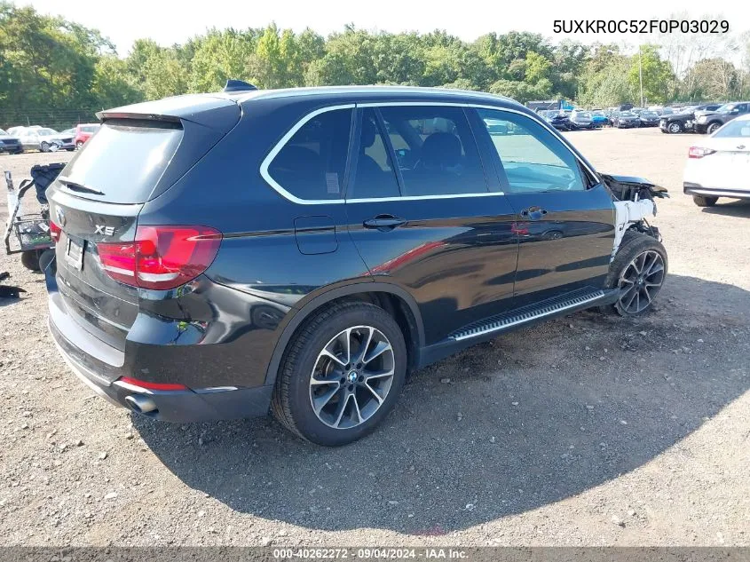 2015 BMW X5 xDrive35I VIN: 5UXKR0C52F0P03029 Lot: 40262272