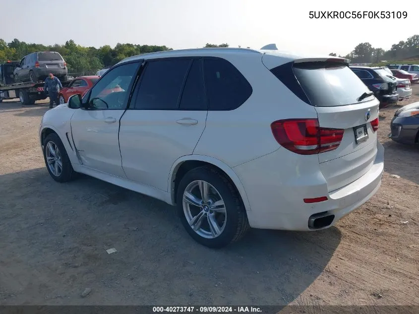 2015 BMW X5 xDrive35I VIN: 5UXKR0C56F0K53109 Lot: 40273747