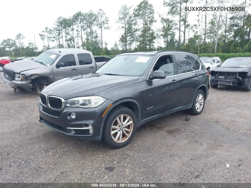 2015 BMW X5 Sdrive35I VIN: 5UXKR2C5XF0H36908 Lot: 40343239