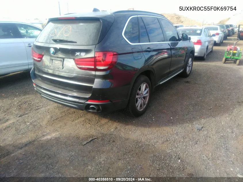 2015 BMW X5 xDrive35I VIN: 5UXKR0C55F0K69754 Lot: 40358510