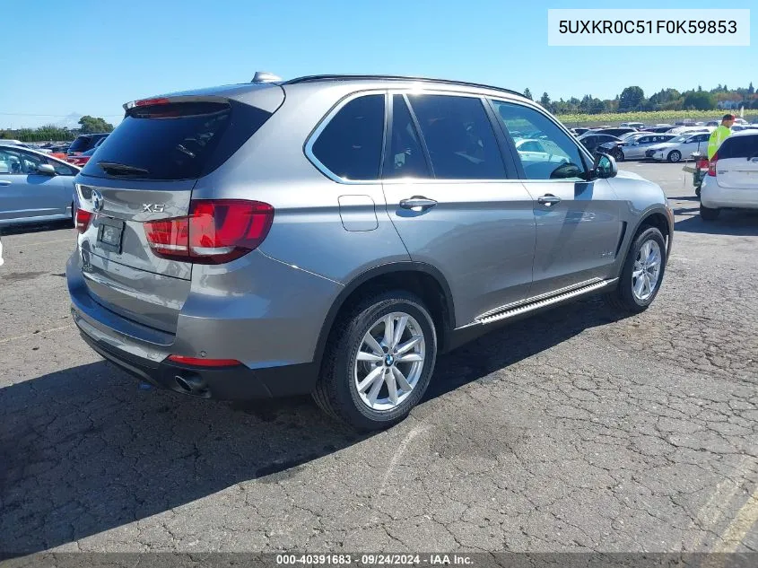 2015 BMW X5 xDrive35I VIN: 5UXKR0C51F0K59853 Lot: 40391683