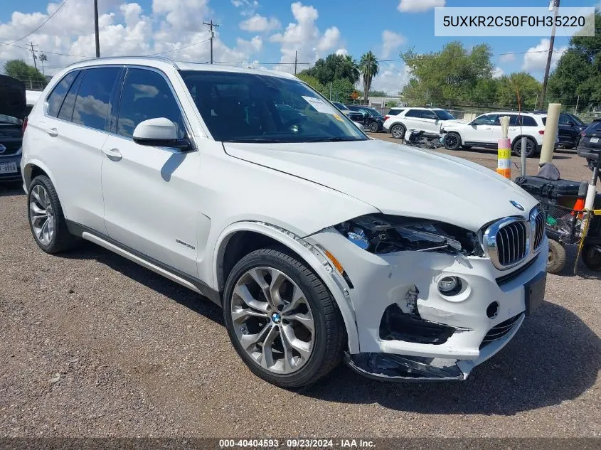 2015 BMW X5 Sdrive35I VIN: 5UXKR2C50F0H35220 Lot: 40404593