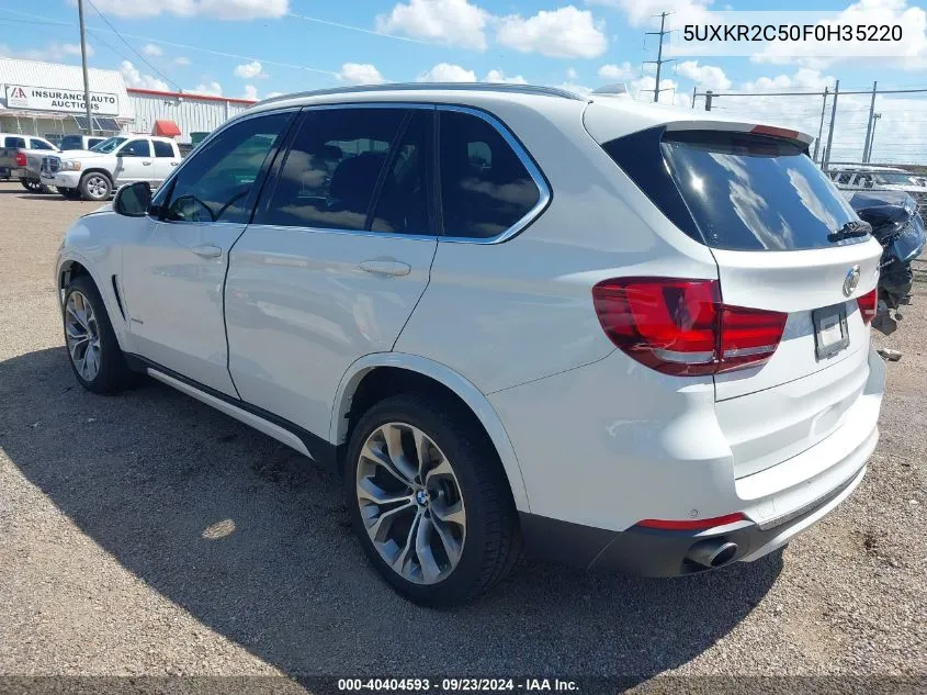 2015 BMW X5 Sdrive35I VIN: 5UXKR2C50F0H35220 Lot: 40404593