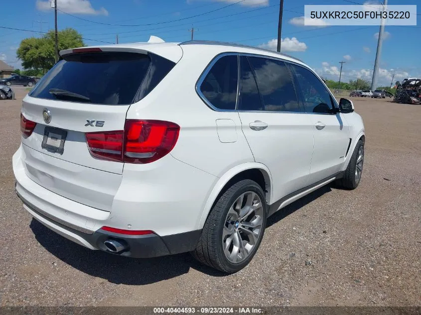 2015 BMW X5 Sdrive35I VIN: 5UXKR2C50F0H35220 Lot: 40404593