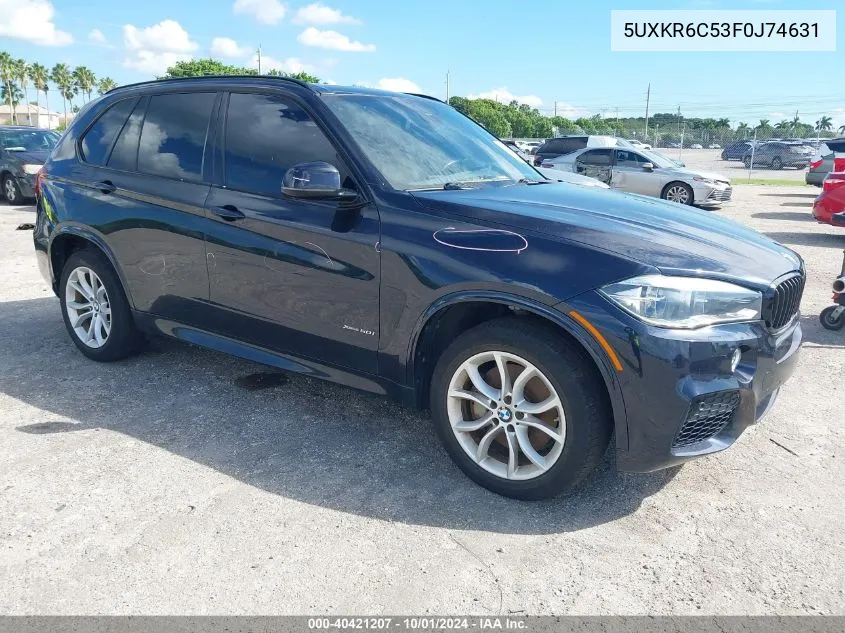 2015 BMW X5 xDrive50I VIN: 5UXKR6C53F0J74631 Lot: 40421207