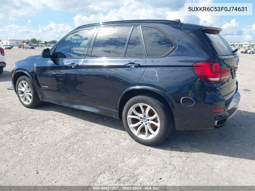 2015 BMW X5 xDrive50I VIN: 5UXKR6C53F0J74631 Lot: 40421207