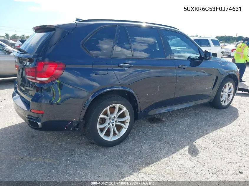 2015 BMW X5 xDrive50I VIN: 5UXKR6C53F0J74631 Lot: 40421207