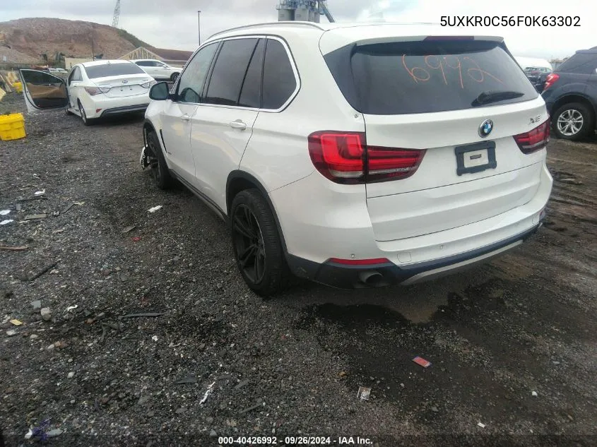 2015 BMW X5 xDrive35I VIN: 5UXKR0C56F0K63302 Lot: 40426992