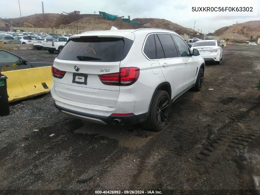 2015 BMW X5 xDrive35I VIN: 5UXKR0C56F0K63302 Lot: 40426992